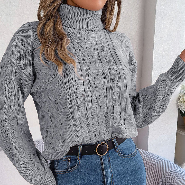 Elvie - Knitted Warm Turtleneck Sweater - Sweater