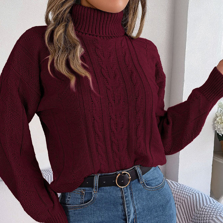 Elvie - Knitted Warm Turtleneck Sweater - Sweater