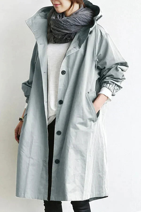 Evy - The Stylish Coat To Brave The Rain - Charcoal / S