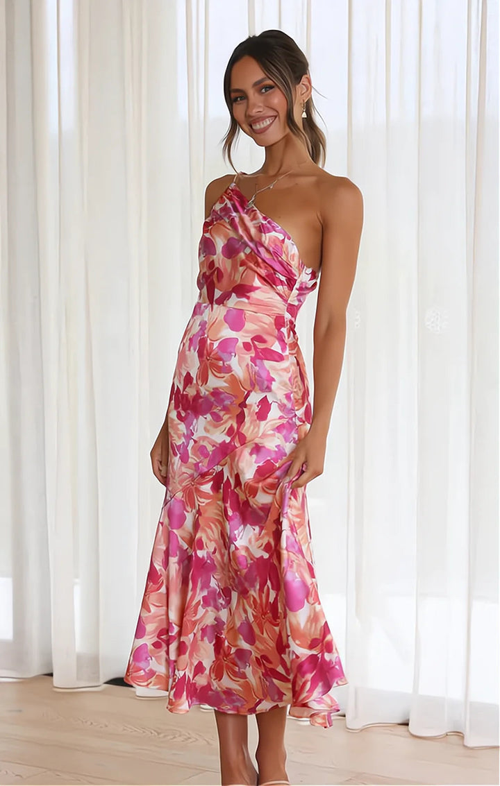 Elisenda – Asymmetrical Midi Dress