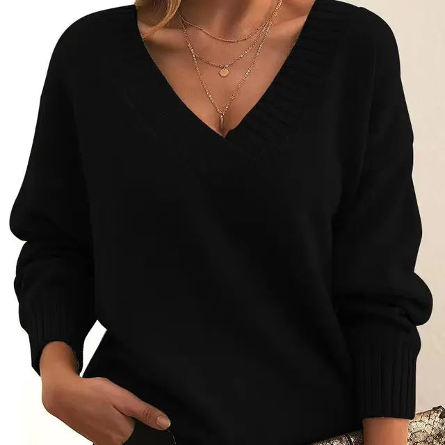 Grace - Cashmere Elegance Sweater With the Softest Touch - Black / S