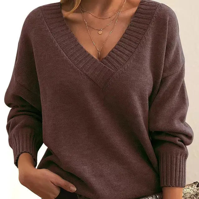 Grace - Cashmere Elegance Sweater With the Softest Touch - Brown / S