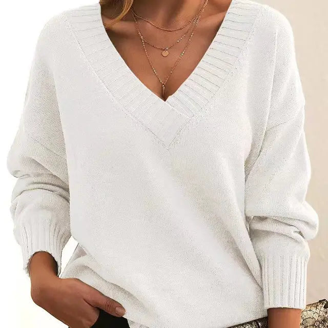 Grace - Cashmere Elegance Sweater With the Softest Touch - White / S