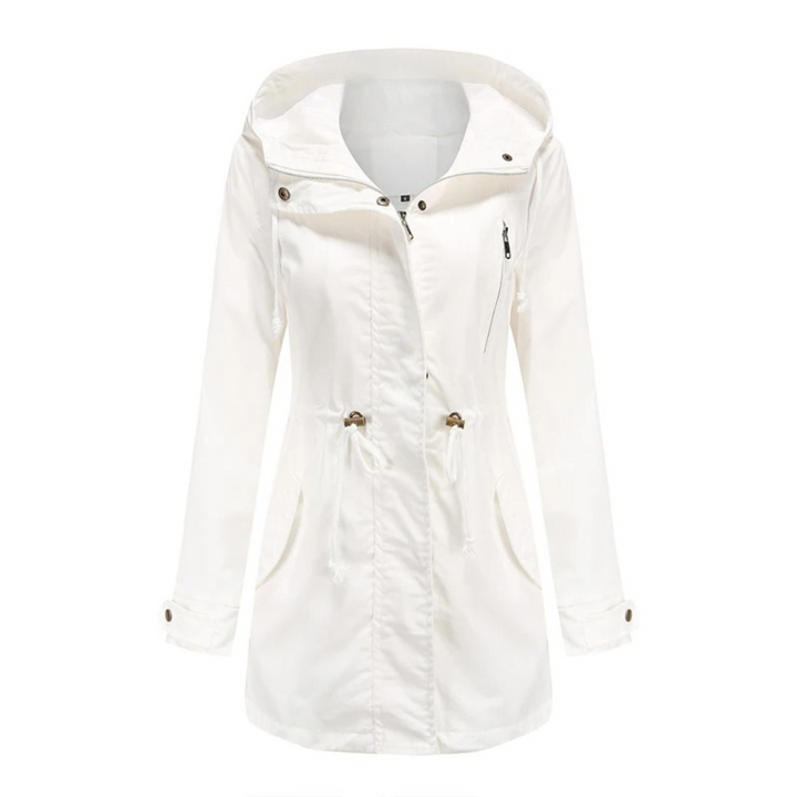 Gwin - Hooded Windbreaker - White / XS - Windbreaker Jacket