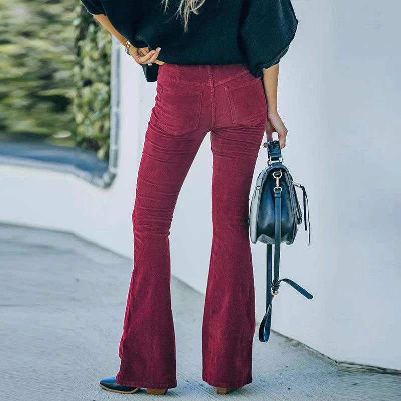 Hanne - Flared Corduroy Trousers - Flared Corduroy Pants