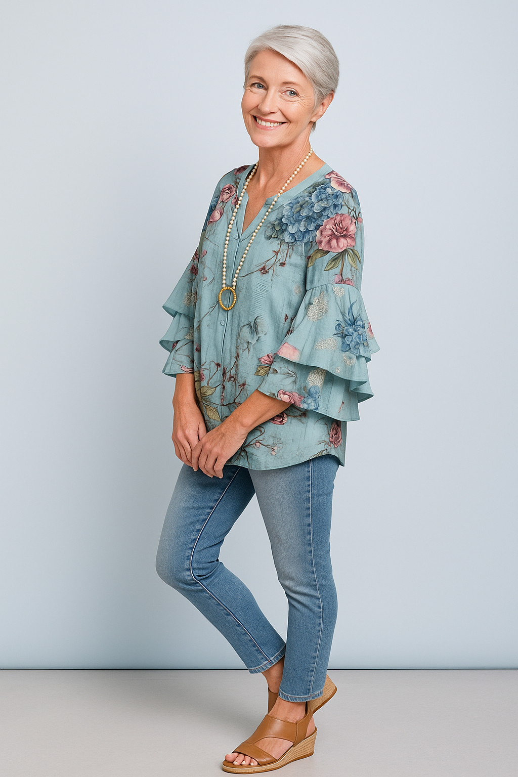 IMOGEN™ | Vintage Blouse with Floral Print