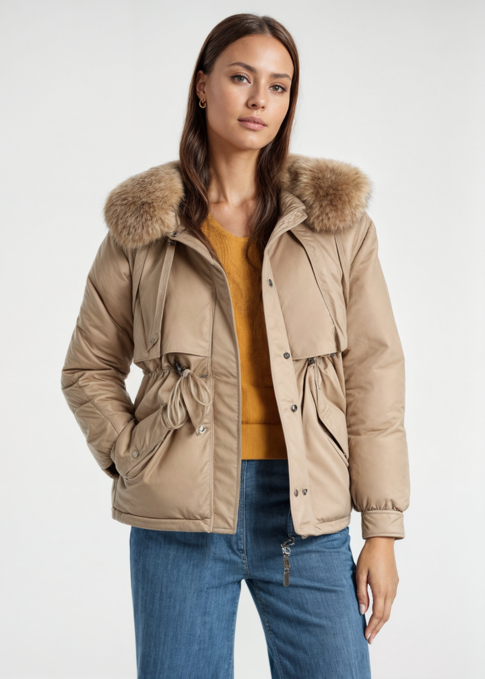 Indigo - Faux Fur Parka