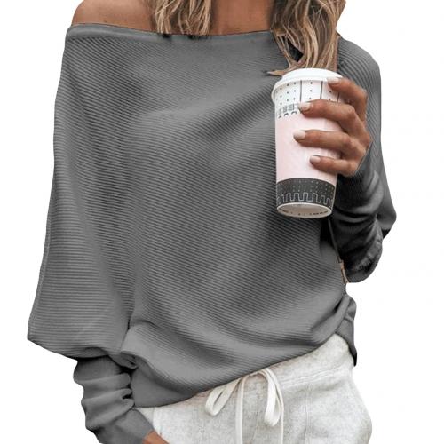 Isa - Seductive Off-The-Shoulder Jumper For An Elegant Look - Grey / 32