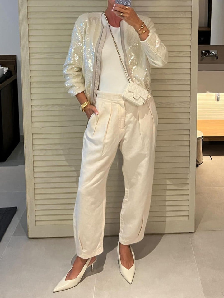 Izolda - Sequinned Bomber Jacket - Bomber Jacket