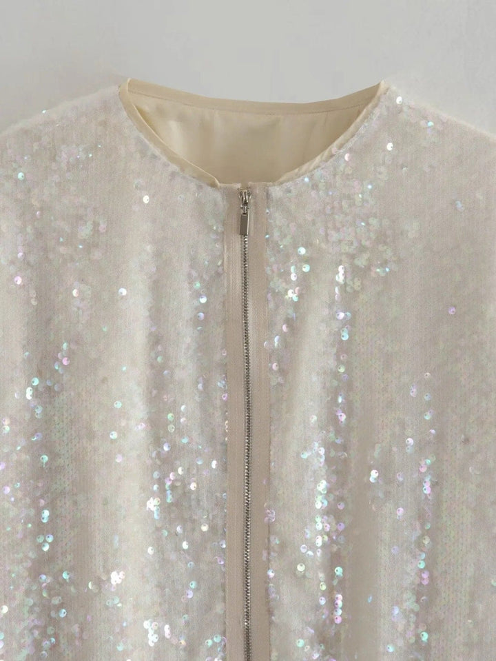 Izolda - Sequinned Bomber Jacket - Bomber Jacket