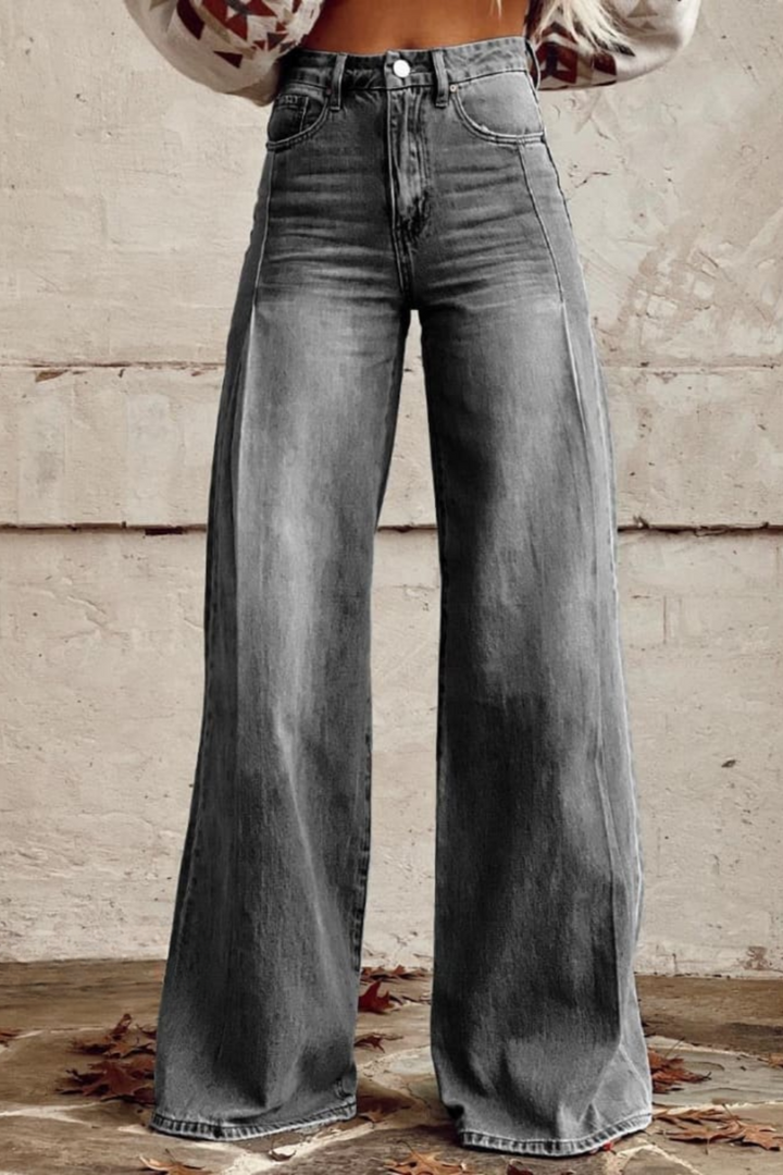 Jackie - Vintage Boho Trousers A Touch of Nostalgia in Modern Style - Grey / S