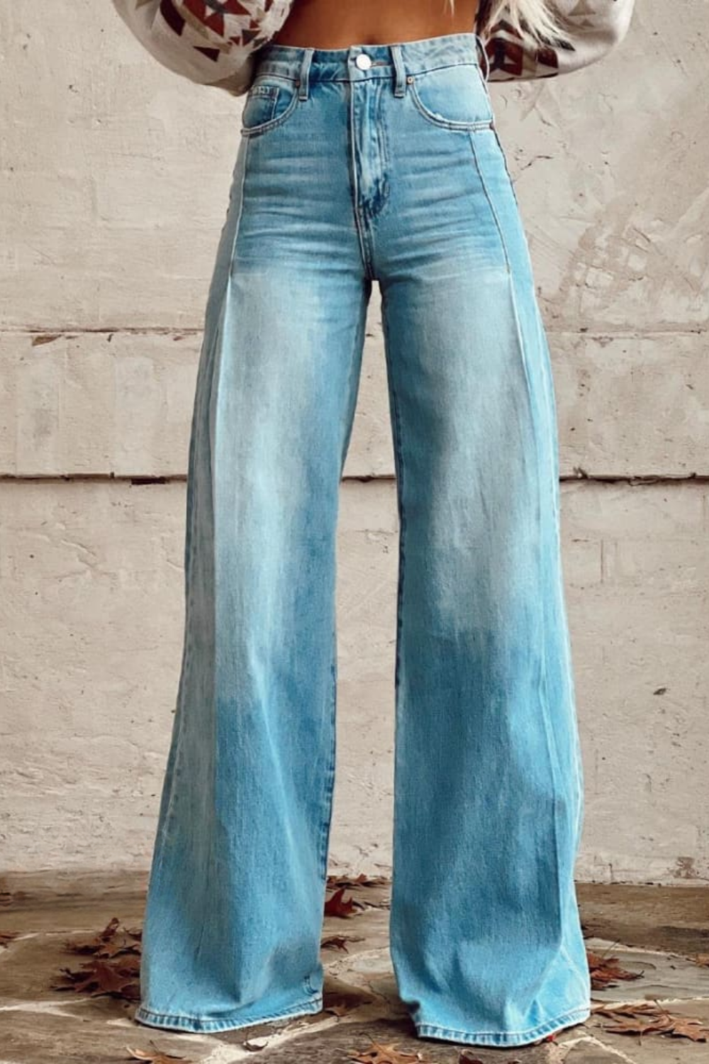 Jackie - Vintage Boho Trousers A Touch of Nostalgia in Modern Style - Blue / S
