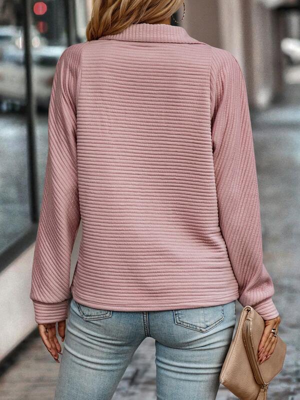 Jane - Jumper With Zip Collar Stylish And Comfortable