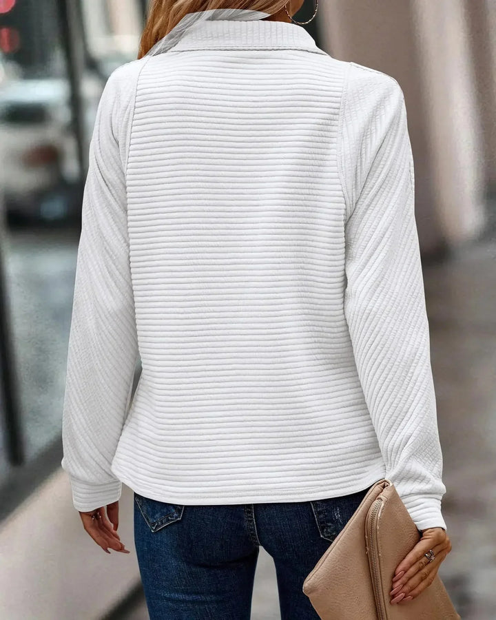 Jane - Jumper With Zip Collar Stylish And Comfortable