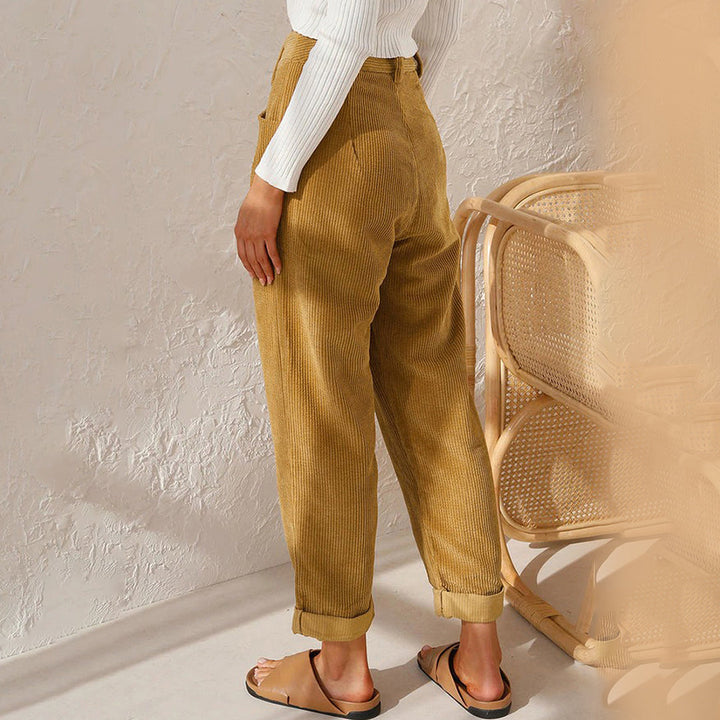 Janis - Comfortable Corduroy Trousers - Corduroy Pants