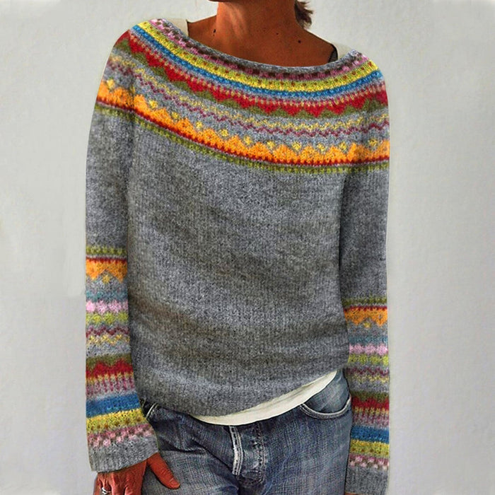 Jessica - Colorful Sweater For The Winter - Grey / XS - Sweaters