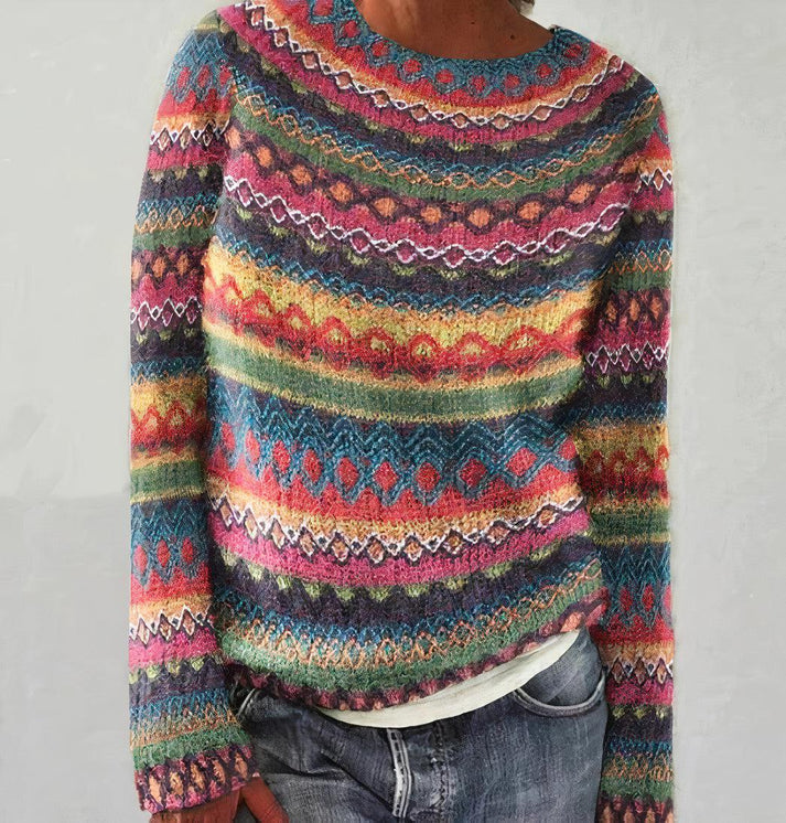 Jessica - Colorful Sweater For The Winter - Pink / XS - Sweaters