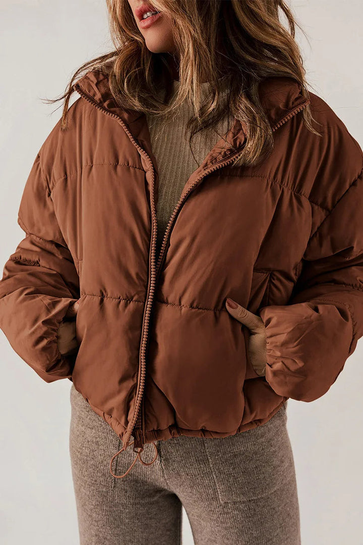 Jheriza - Puffer Jacket - Brown / XS - Puffer Jacket