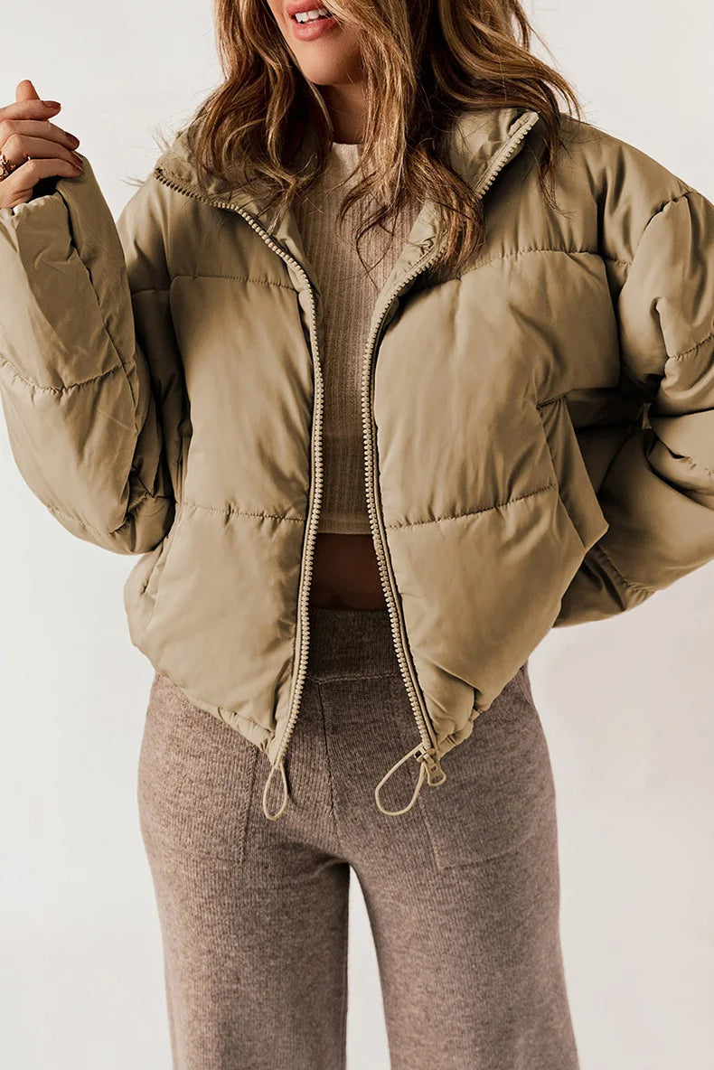 Jheriza - Puffer Jacket - Khaki / XS - Puffer Jacket