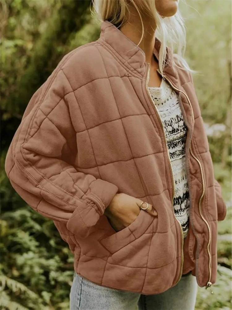 Jhonalyn - Quilted Cotton Jacket - Brown / XS - Quilted Jacket