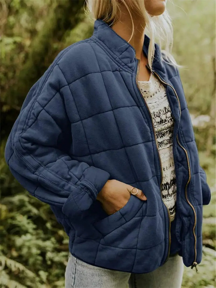 Jhonalyn - Quilted Cotton Jacket - Dark blue / XS - Quilted Jacket