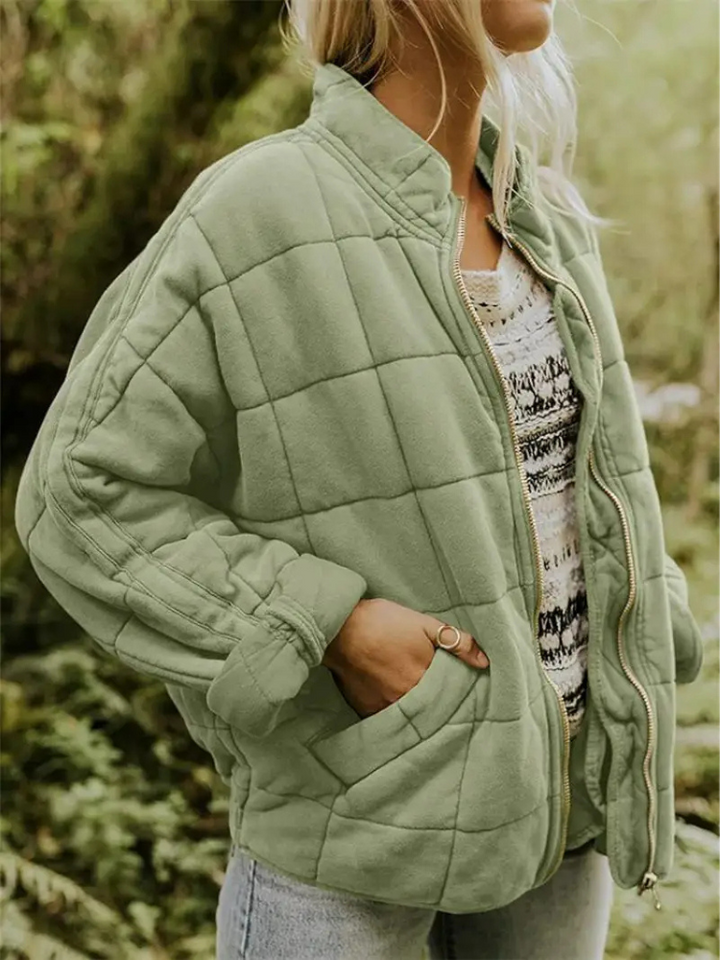 Jhonalyn - Quilted Cotton Jacket - Green / XS - Quilted Jacket