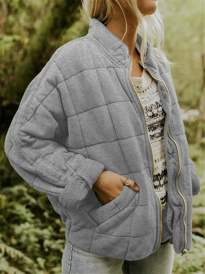 Jhonalyn - Quilted Cotton Jacket - Grey / XS - Quilted Jacket
