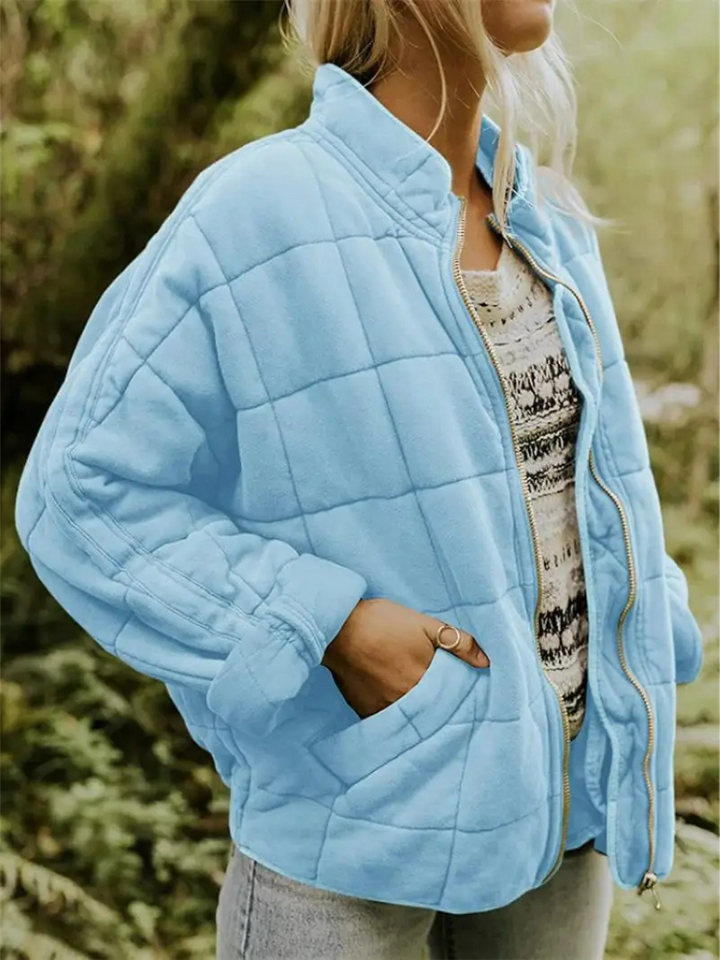Jhonalyn - Quilted Cotton Jacket - Light blue / XS - Quilted Jacket