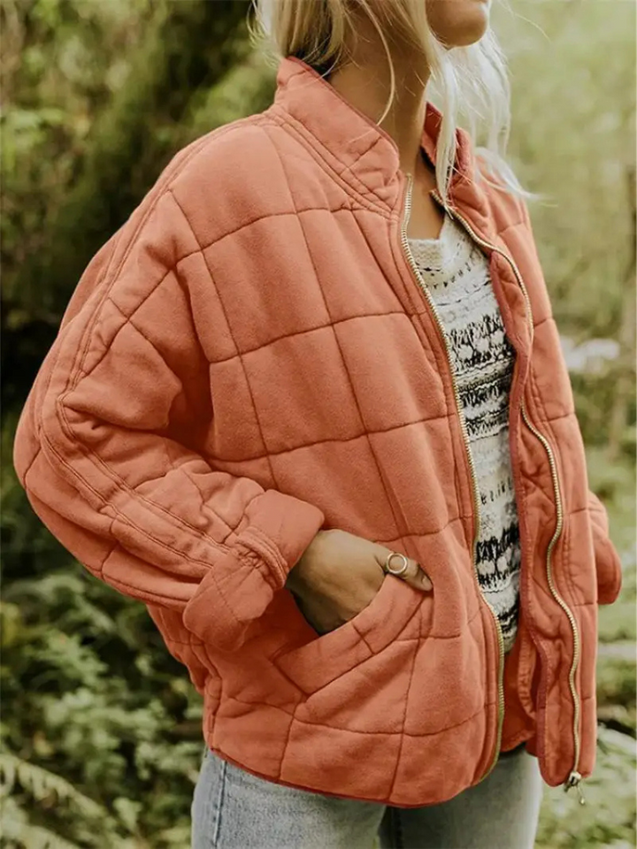 Jhonalyn - Quilted Cotton Jacket - Orange / XS - Quilted Jacket