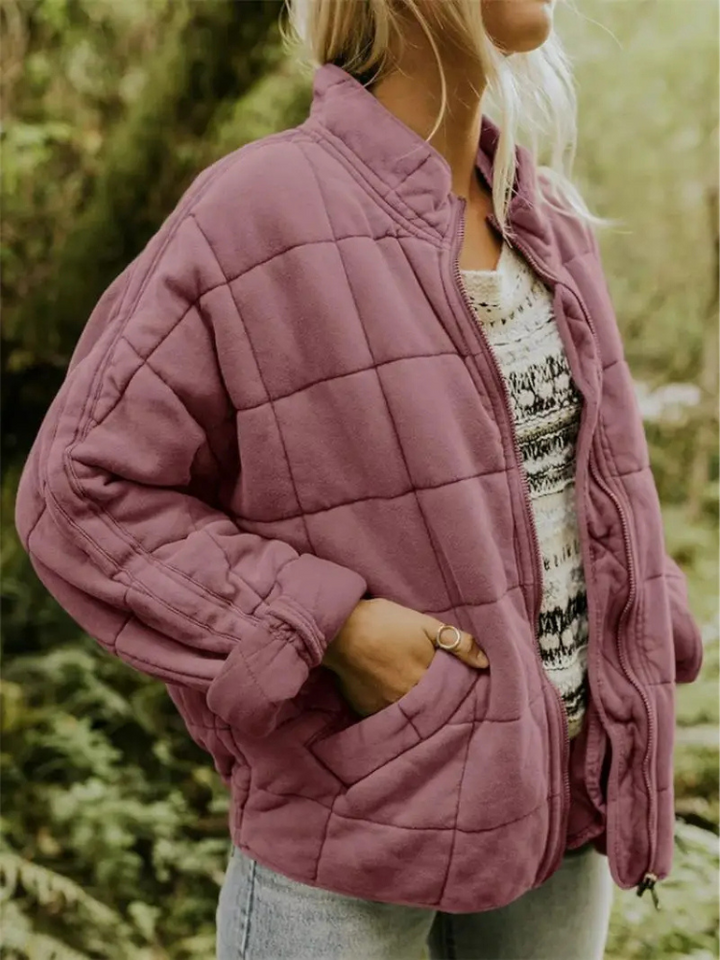 Jhonalyn - Quilted Cotton Jacket - Pink / XS - Quilted Jacket