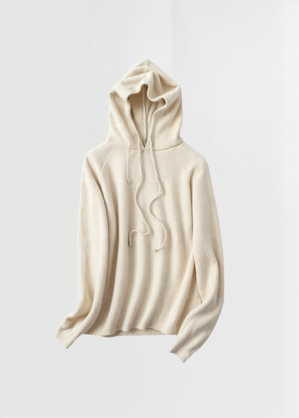 Jocelyn - Relaxed Fit Hoodie - Beige / 12 - 14 (M)