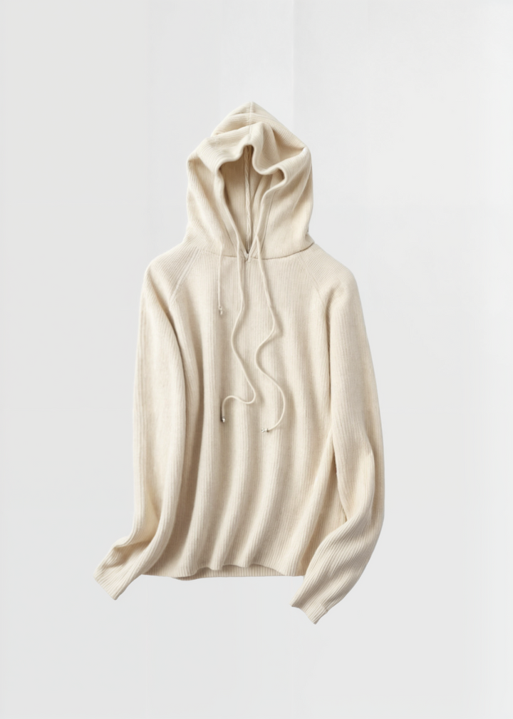 Jocelyn - Relaxed Fit Hoodie - Beige / 12 - 14 (M)