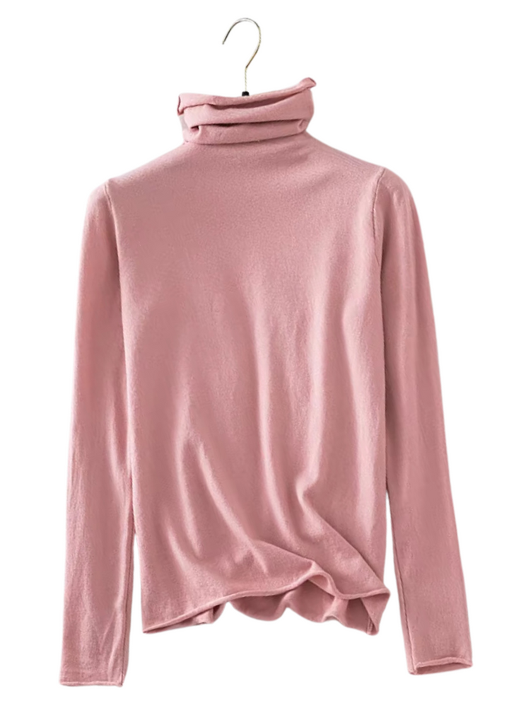 Josephina - Classic Turtleneck - Pink / One Size