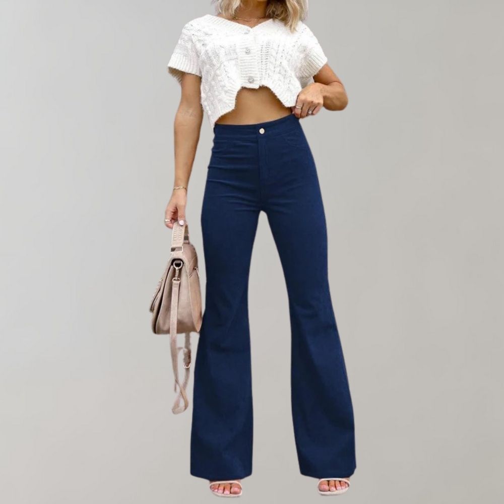 Josephine - Flared Corduroy Trousers - Corduroy Pants