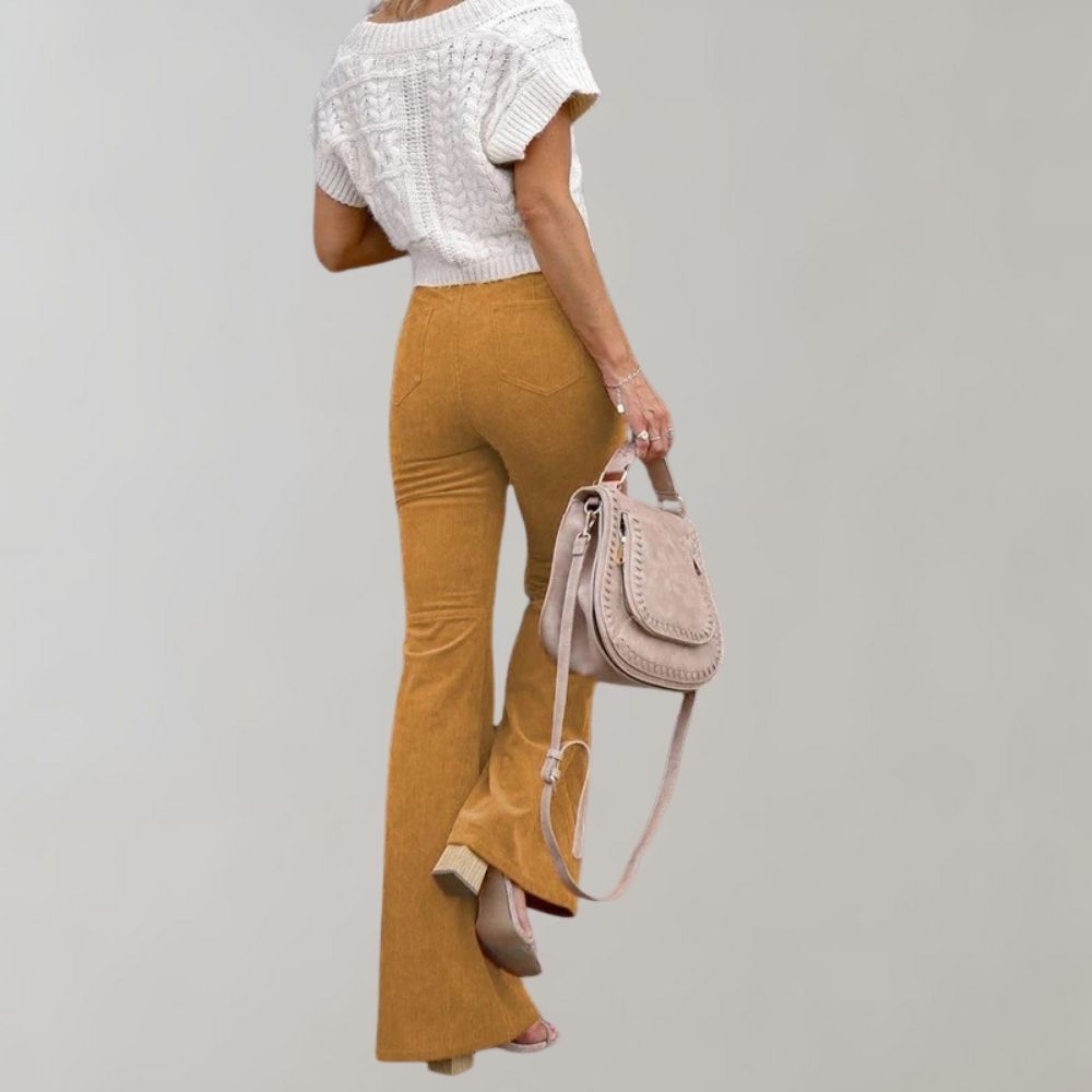 Josephine - Flared Corduroy Trousers - Corduroy Pants