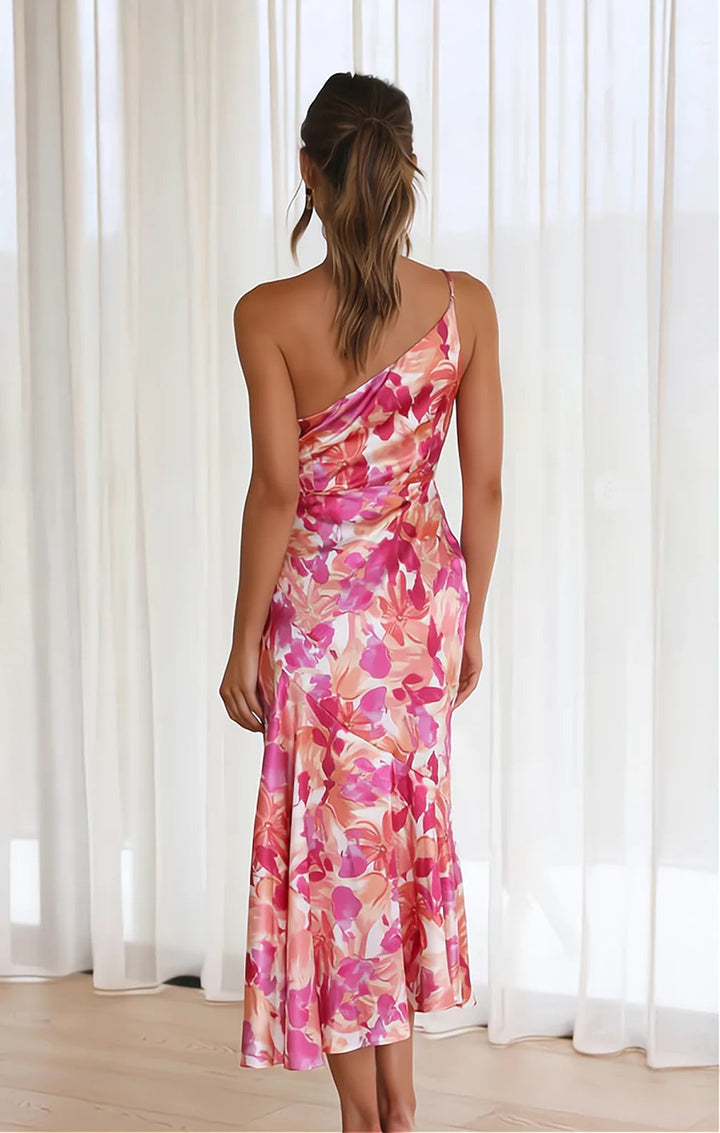 Elisenda – Asymmetrical Midi Dress