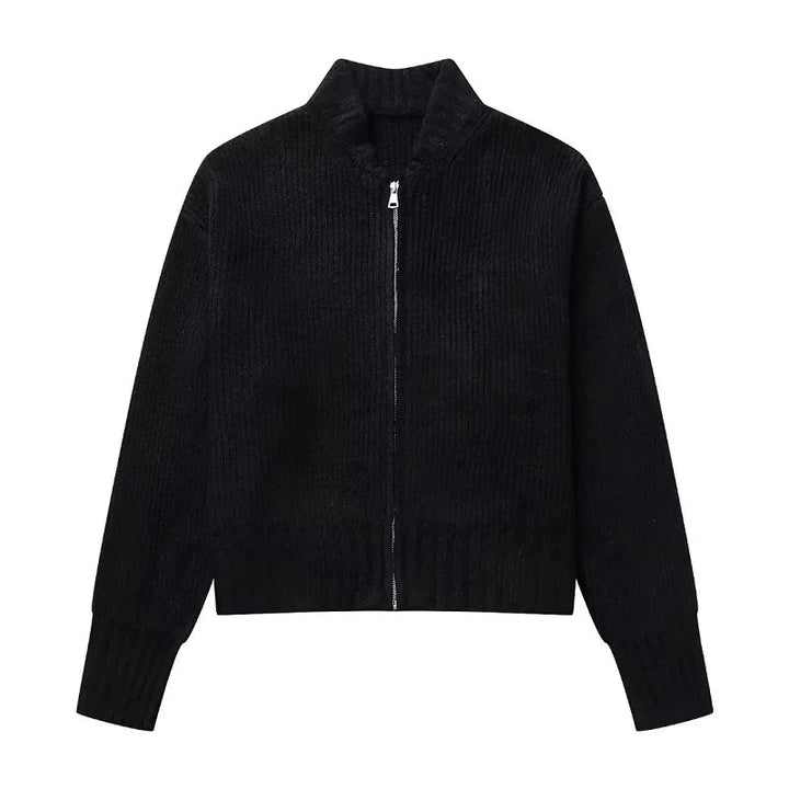 Lena - Stylish Cardigan With a Trendy Oversized Cut - Black / S