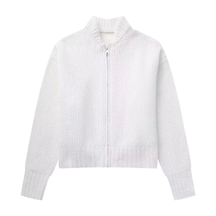 Lena - Stylish Cardigan With a Trendy Oversized Cut - White / S