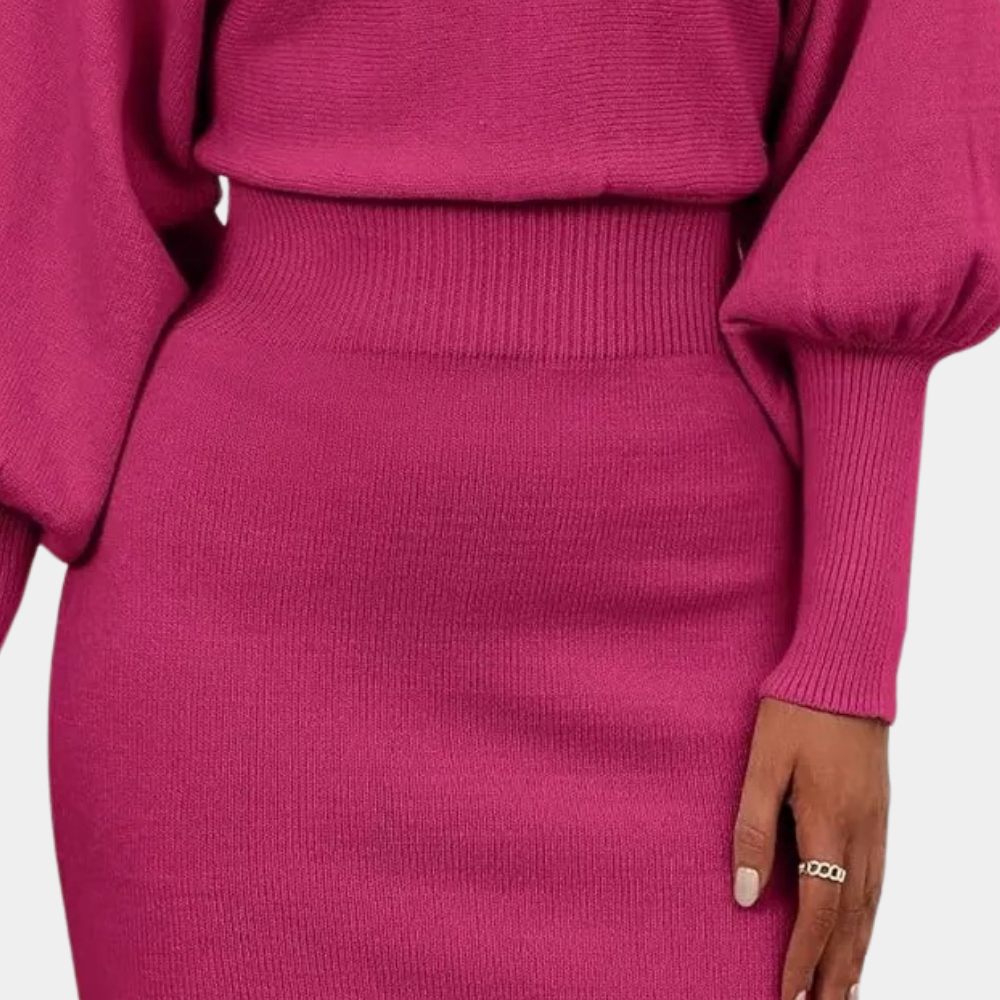 Lillyana - Classic Long Sleeve Midi Dress