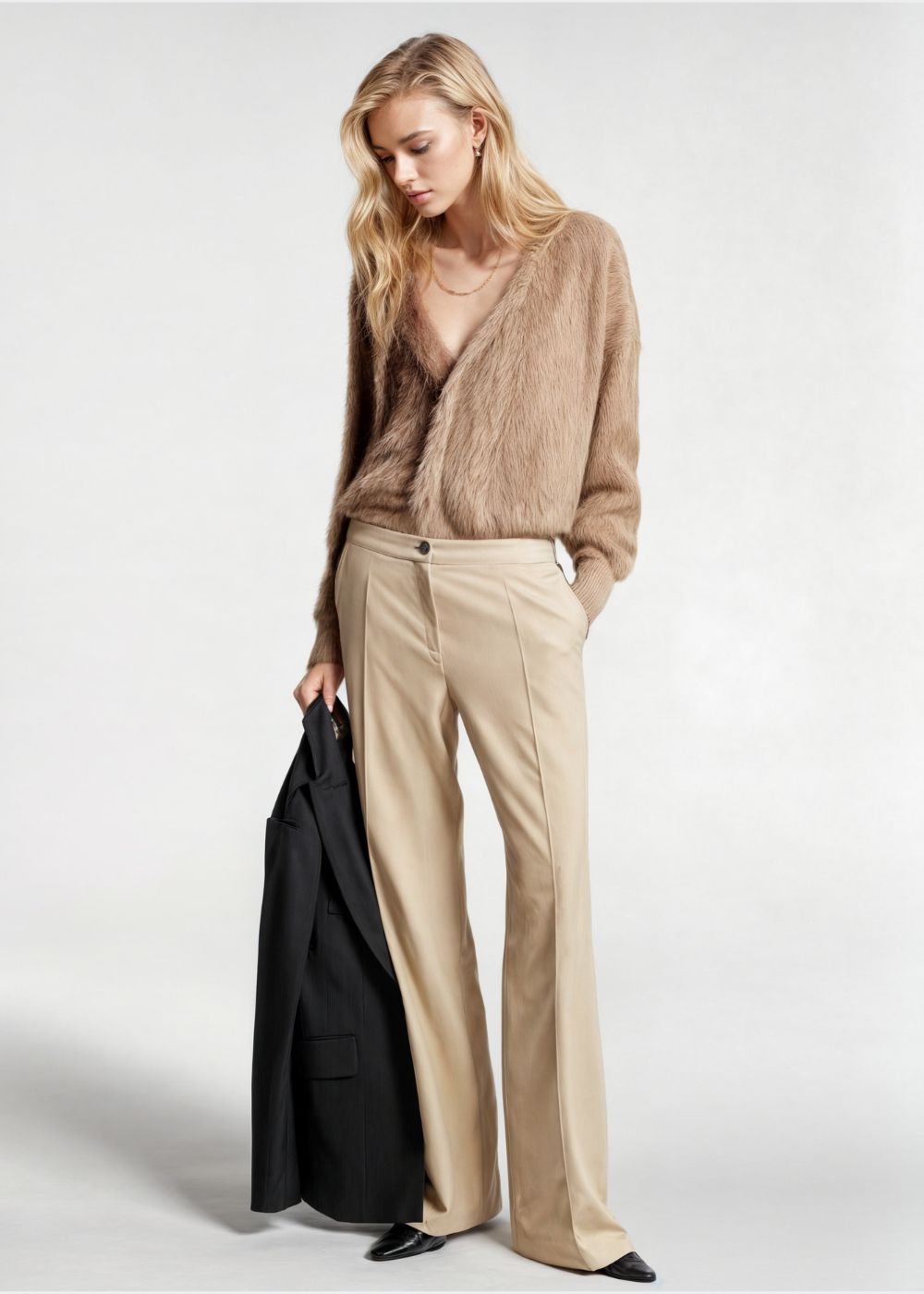 Lisa - Comfy Cardigan - Khaki / S