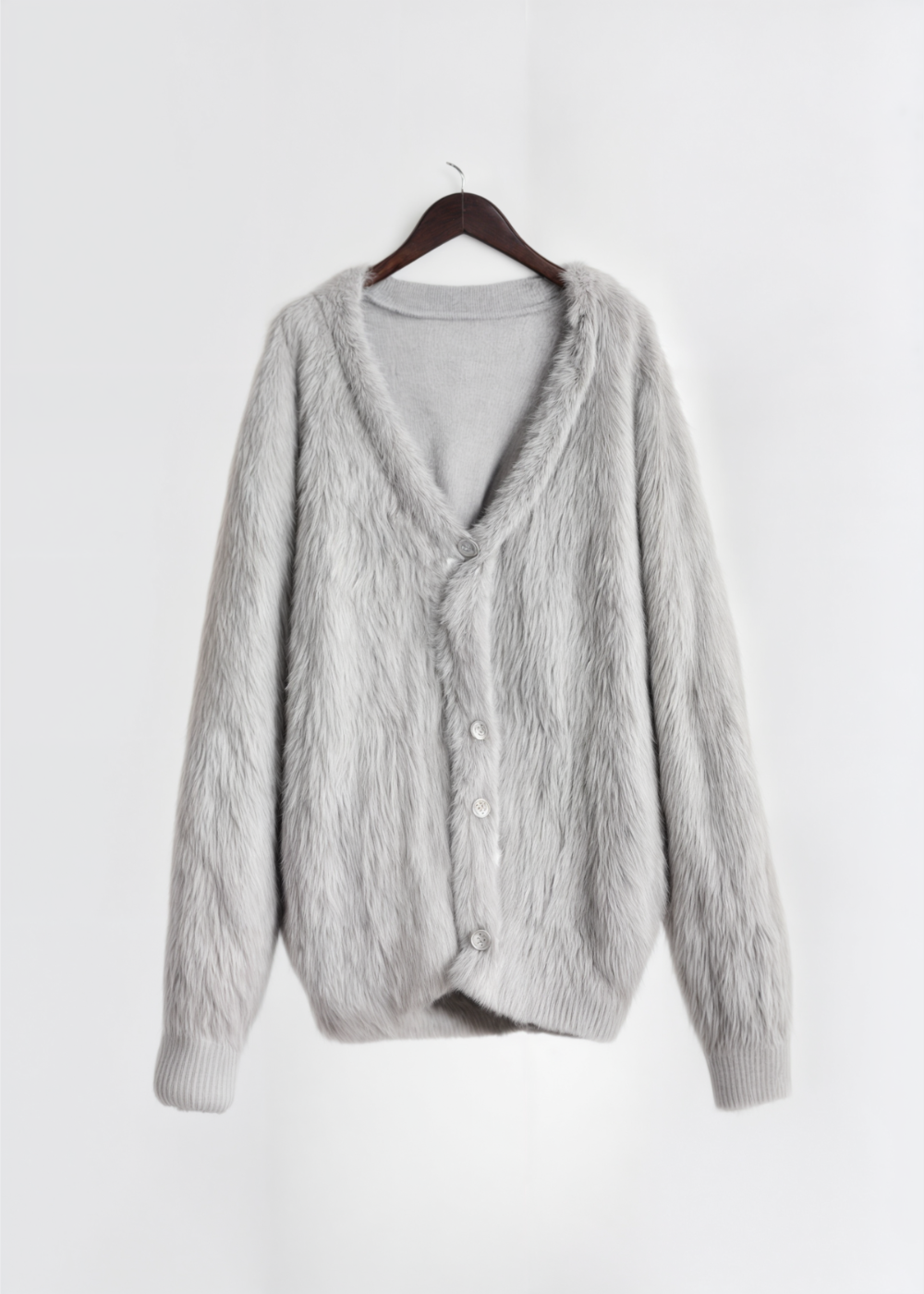 Lisa - Comfy Cardigan - Light Grey / S