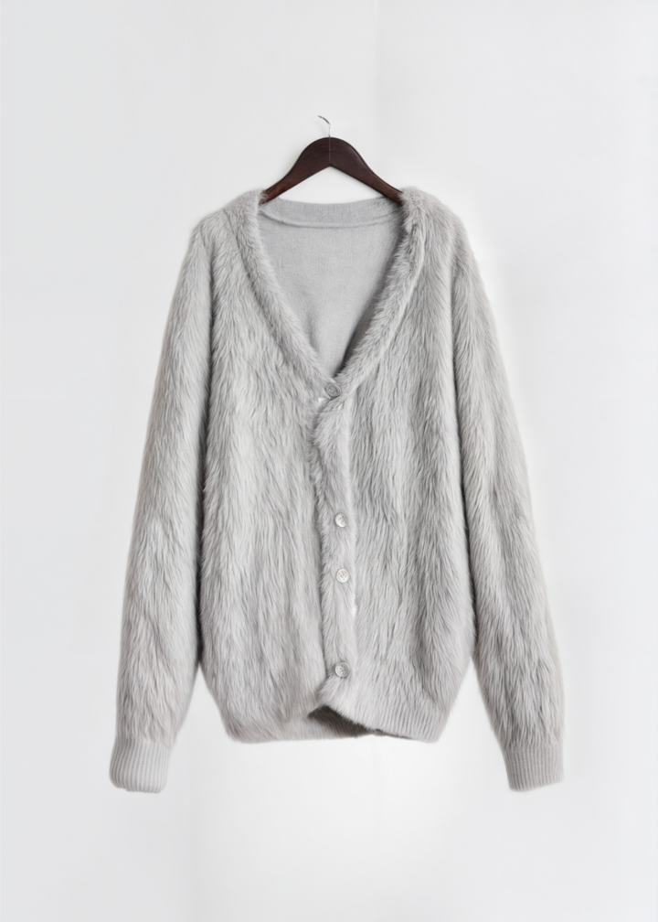 Lisa - Comfy Cardigan - Light Grey / S
