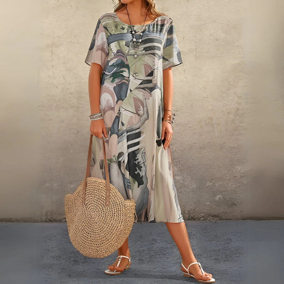 Sophia™ | Airy Dress with Tropical Print