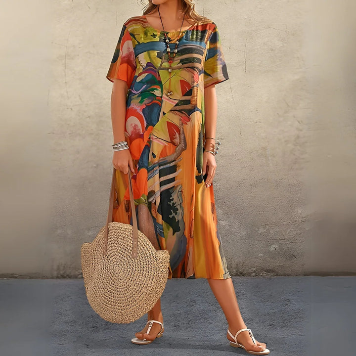 Sophia™ | Airy Dress with Tropical Print