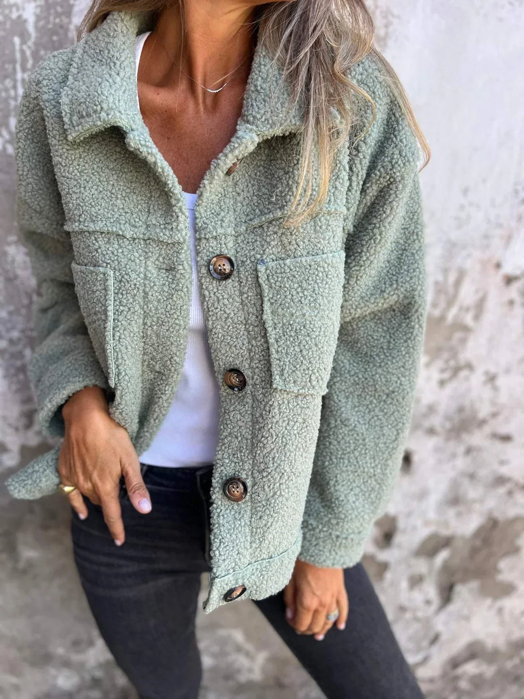 Loredana - Stylish Jacket - Green / S