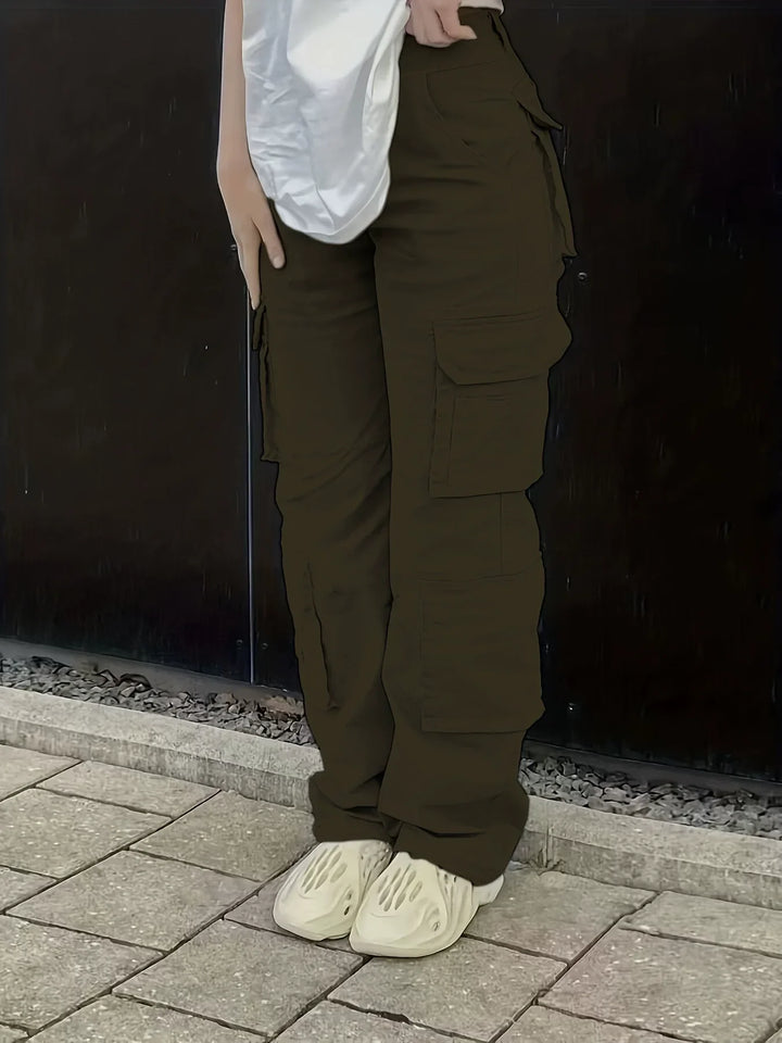 Lydia - Combine Style And Functionality with These Cargo Pants - Army Green / XS