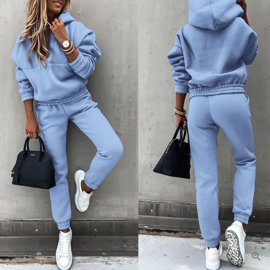 Melania - Comfortable Jogging Set Perfect For Relaxing Days - Blue / S