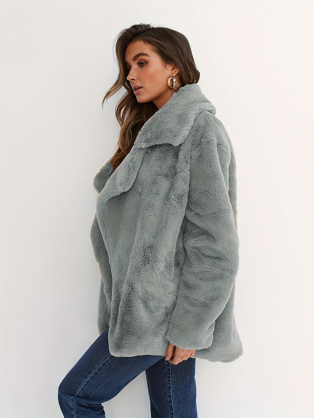 Merlin - Match Your Style And Elegance With Our Trendy Casual Fuzzy Jacket - Merlin - Match Your Style And Elegance