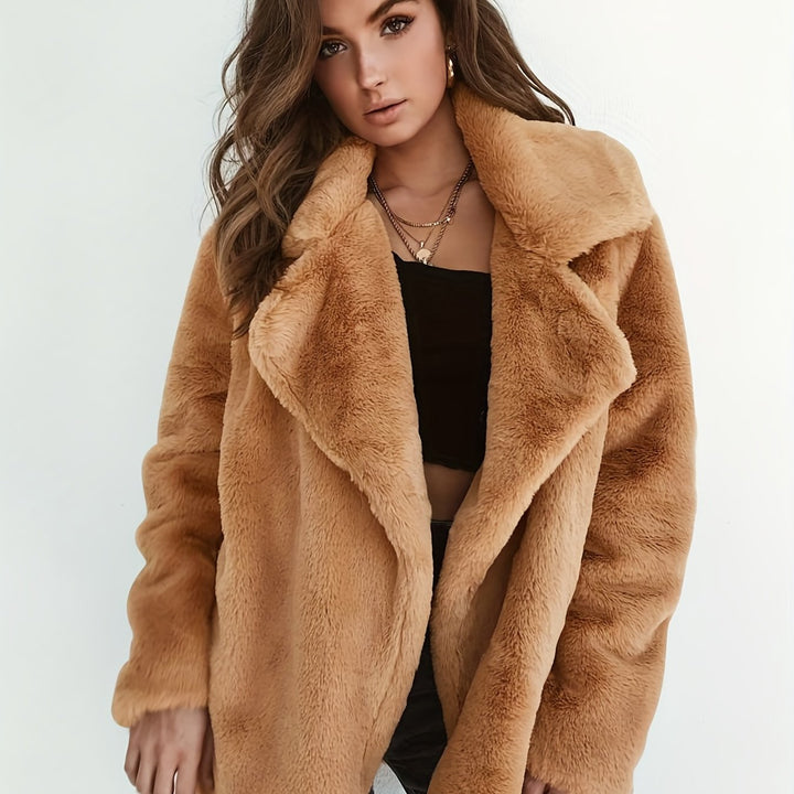 Merlin - Match Your Style And Elegance With Our Trendy Casual Fuzzy Jacket - Dark Brown / S - Merlin - Match Your Style