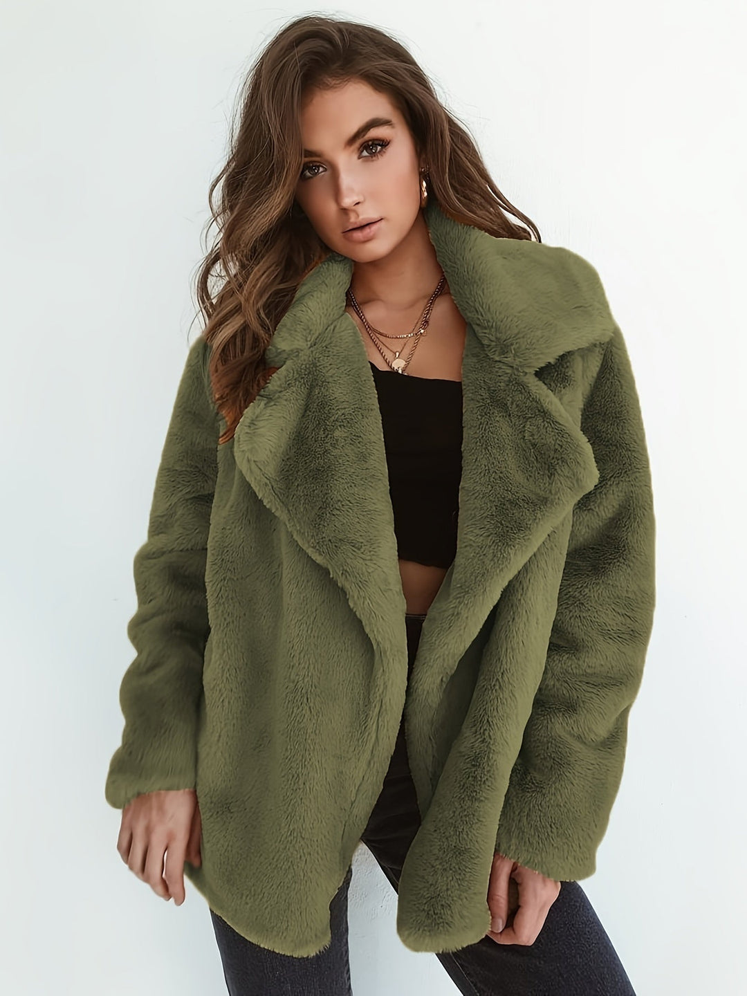 Merlin - Match Your Style And Elegance With Our Trendy Casual Fuzzy Jacket - Merlin - Match Your Style And Elegance